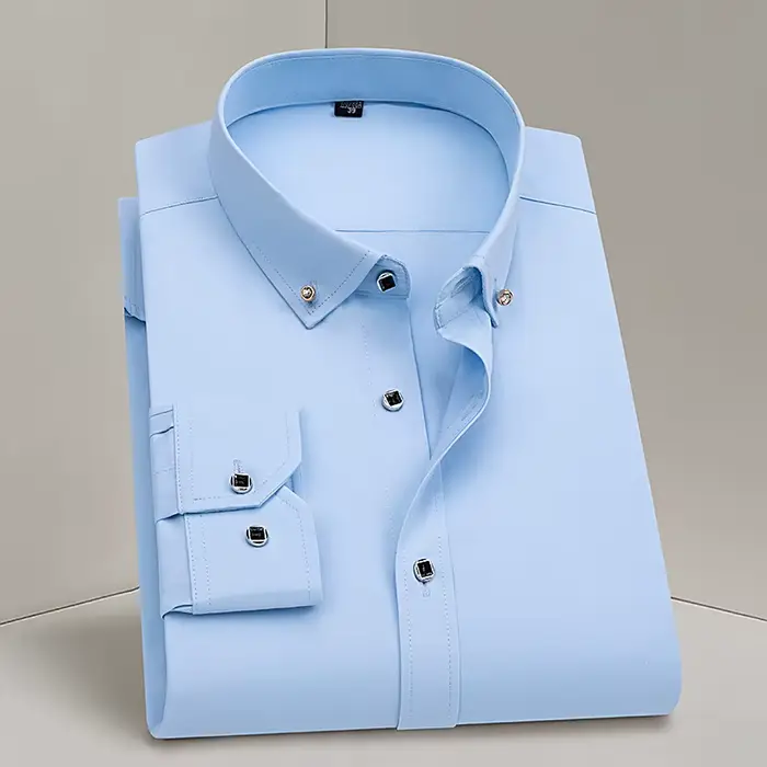 Offre spéciale hommes d'affaires robe chemise formelle mode mince classique basique diamant bouton à