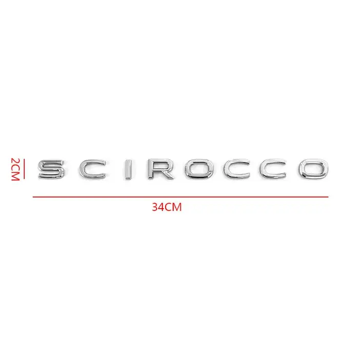Emblèmes de voiture Scirocco de haute qualité en plastique ABS pour la décoration du coffre