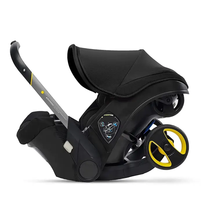 Système de poussette et siège auto 2 en 1 avec design pliable pour nouveau-nés, léger, compact et sû