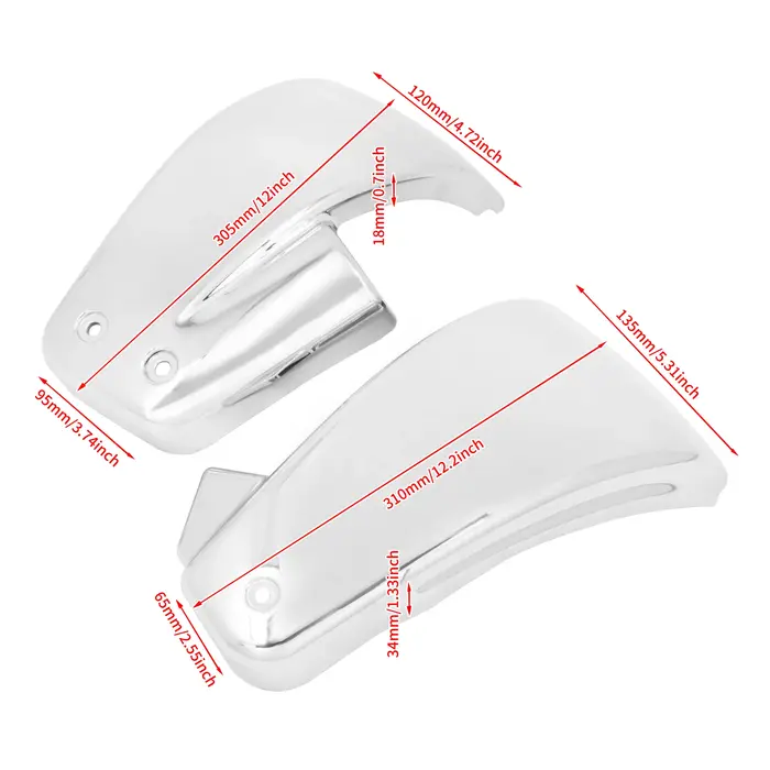 Couvercles latéraux de batterie de moto, protecteur latéral droit gauche adapté à Harley Softail M8,