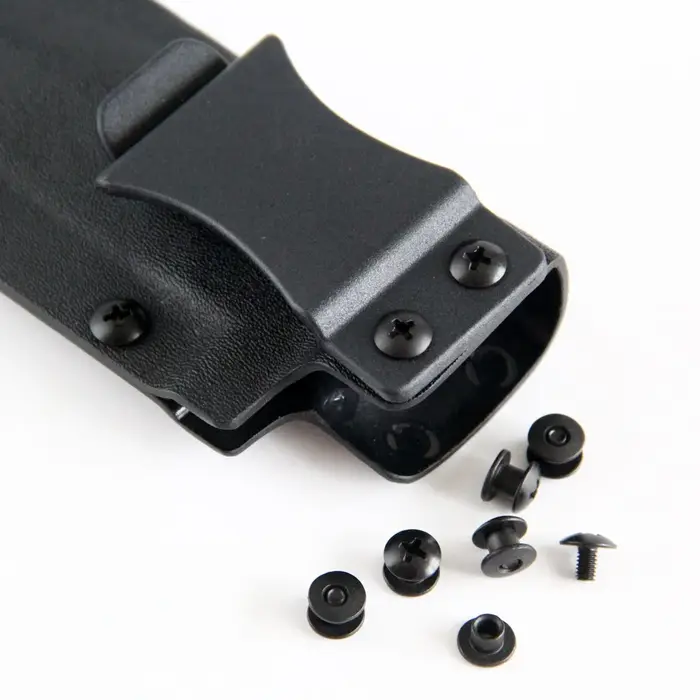 Jeu de Vis en Acier Noir pour Poteau Court Chicago, Tête Croisée, Parfait pour le Bricolage, Étuis/C