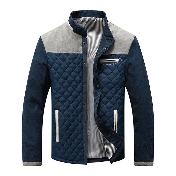 Veste de baseball à col montant pour hommes, patchwork, coupe couvertes, vêtements d'extérieur décon