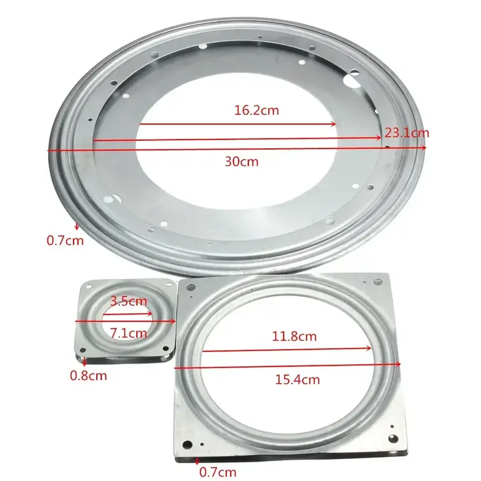 Plaque tournante rotative à roulement en métal lourd de 3 pouces, pour armoires d'angle, support TV,