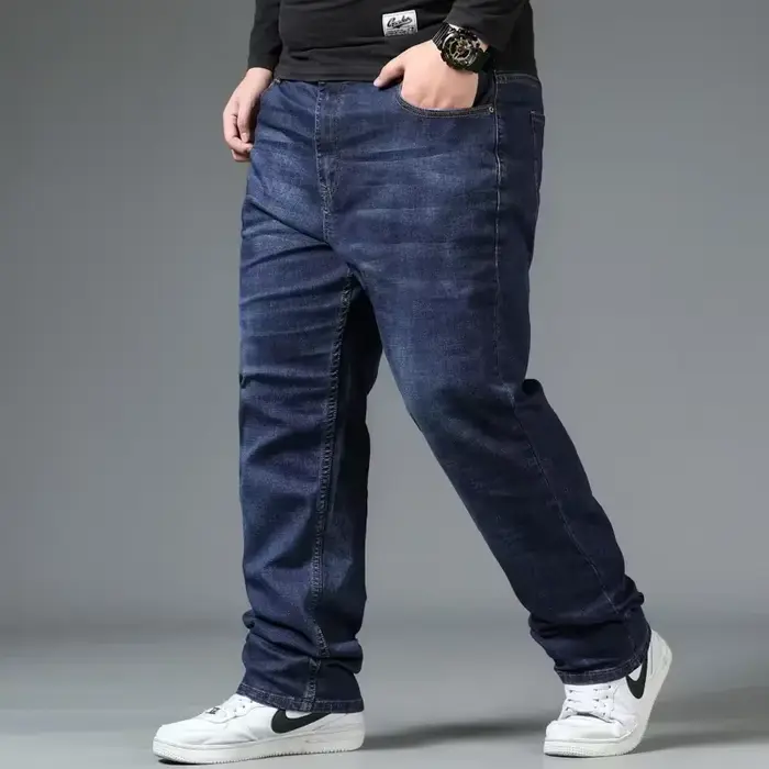 Hommes grande taille noir jean 10XL surdimensionné taille haute pantalon ample mari grande taille pa