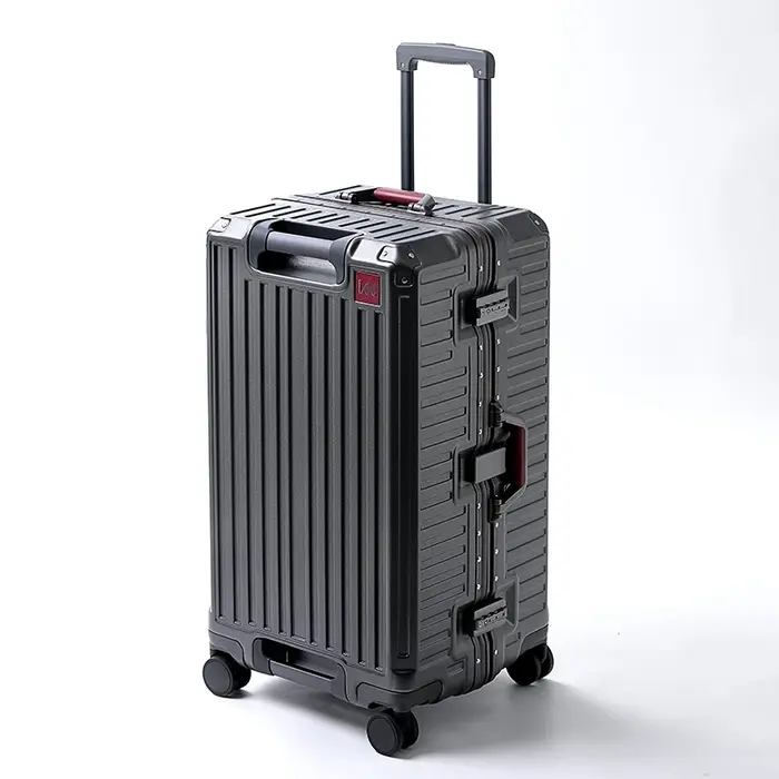 Valise de grande capacité 20/24/26/28/30 pouces, cadre en alliage d'aluminium avec roues pivotantes,