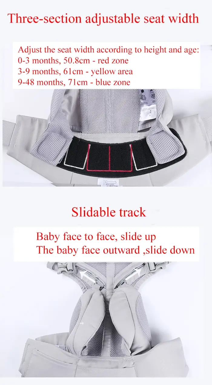 Porte-bébé multifonction Breeze respirant - Sling bretelles landau enfant sac à dos bébé