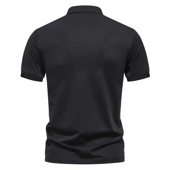 POLO à manches courtes à séchage rapide, pour Sports de plein air et Fitness, haut à revers en maill
