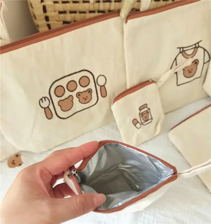 Set de 7 sacs rangement étanches pour couches vêtements toilette enfants maternelle voyage usage quotidien