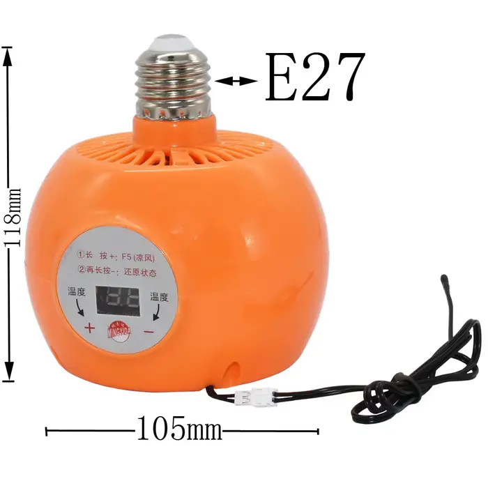 Lampe chauffante pour animaux de compagnie, 220V, 150W, lumière chaude pour poulet, régulateur de te