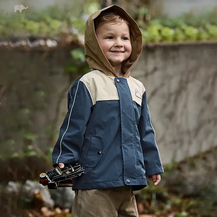 Dave Bella garçons printemps automne veste manteau pour enfants imperméable Sports de plein air à ca