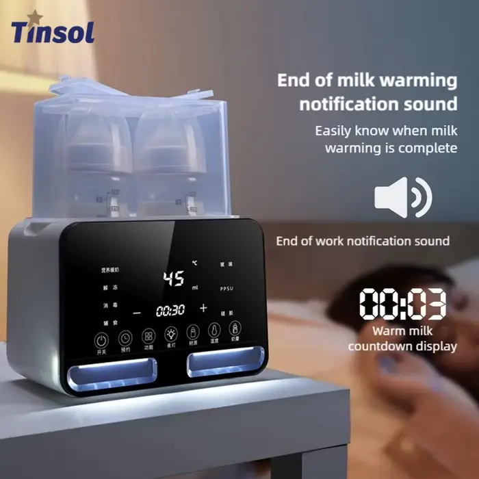 Chauffe-lait intelligent TINSOL biberon Thermos - Stérilisateur rapide multifonction produits bébé