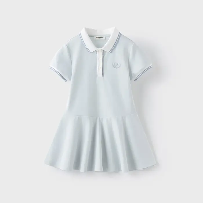 Dave Bella filles robes été printemps à manches courtes enfants décontracté sport jupe collège Style