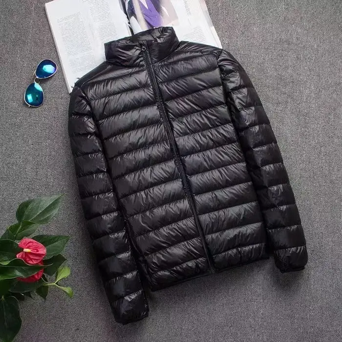 0-10 ℃   Veste d'hiver pour hommes, doudoune de canard Ultra légère, Portable, à capuche, plume, Par