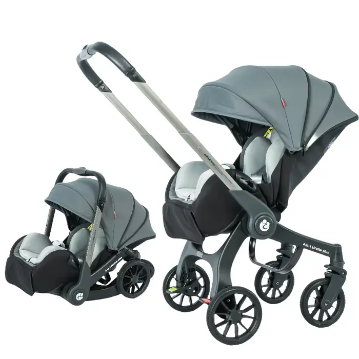 2025 nouveau bébé poussette 4in1 multifonctionnel nouveau-né bébé poussette 3in1 pliable panier Type