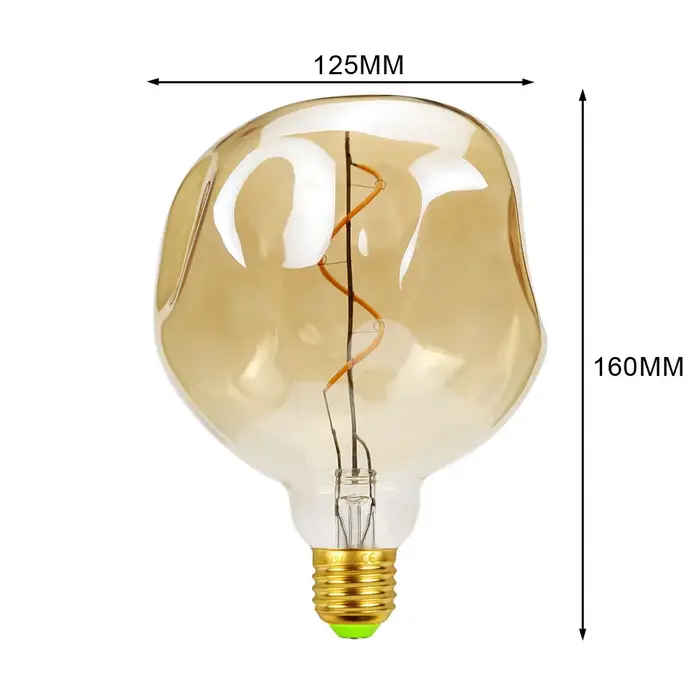 TIANFAN-Ampoule LED vintage Edison G125, grande pierre de forme spéciale, 4W, variable, 110V, 220V, 