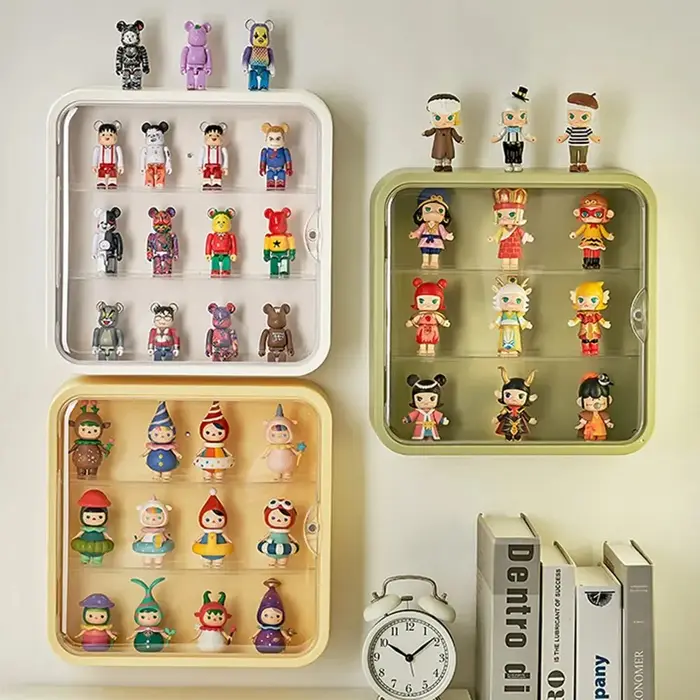 Boîte ennemi murale de stockage de beurre, vitrine de figurine d'aspiration magnétique T1, boîte enn