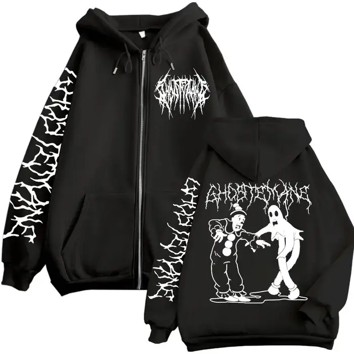 Sweat à capuche imprimé Ghostemane avec fermeture éclair, métal Rock Pop Music, sweat-shirt à capuch