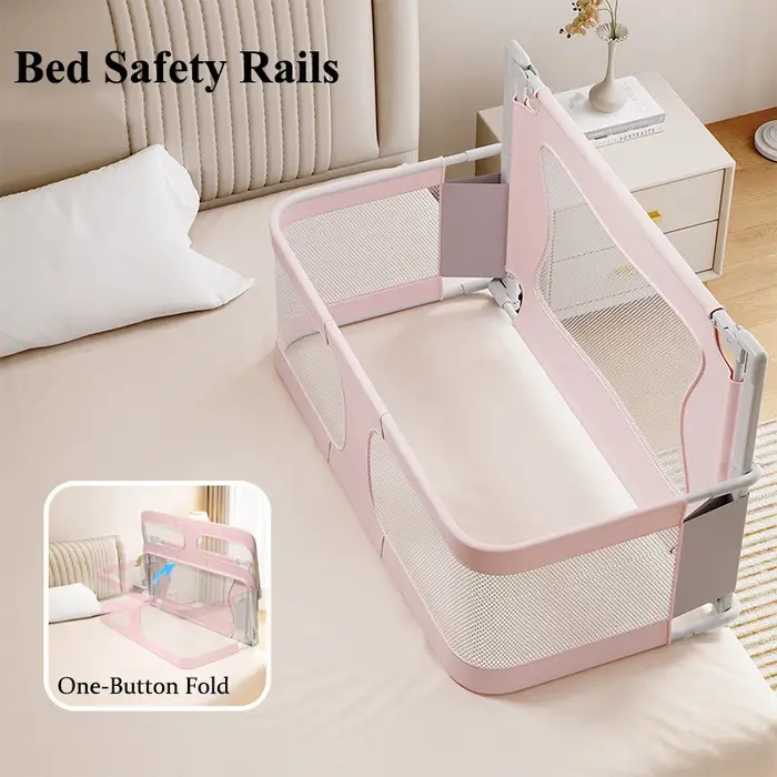 Clôture de lit de bébé pliable, Rail de sécurité pour berceau, garde-corps pour nouveau-nés