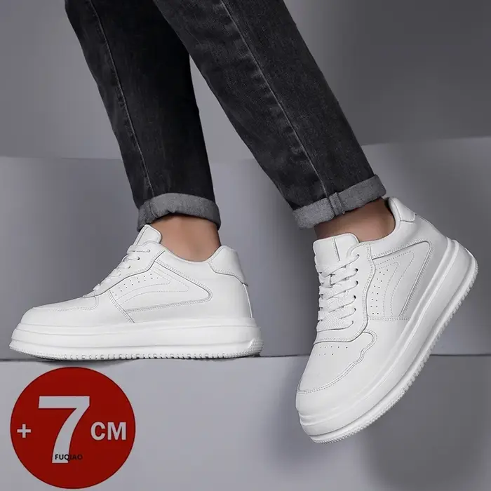 Hommes femmes 7CM hauteur augmenter espadrilles décontractées chaussures d'ascenseur confortables re