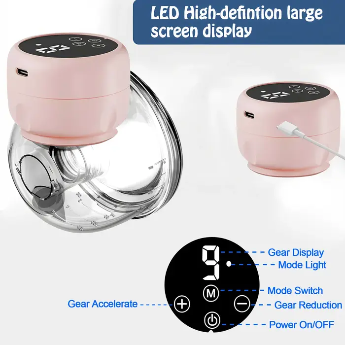Tire lait électrique mains libres technologie d'aspiration intelligente embouts en silicone ultra doux batterie rechargeable pour maman active occasions spéciales