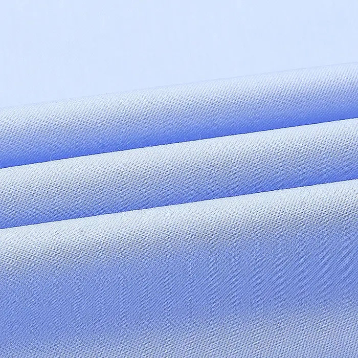 Nouveau tissu 80% coton 15% soie élastique 5% Spandex sans fer Anti-rides chemises pour hommes à man
