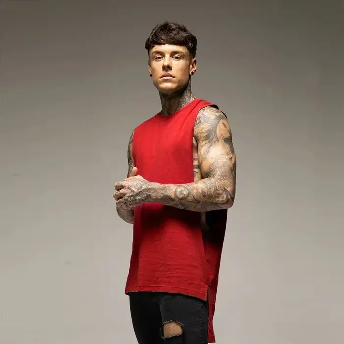 Vêtements de sport de fitness pour hommes, t-shirts en coton précieux, maillots Hip-Hop, extension m