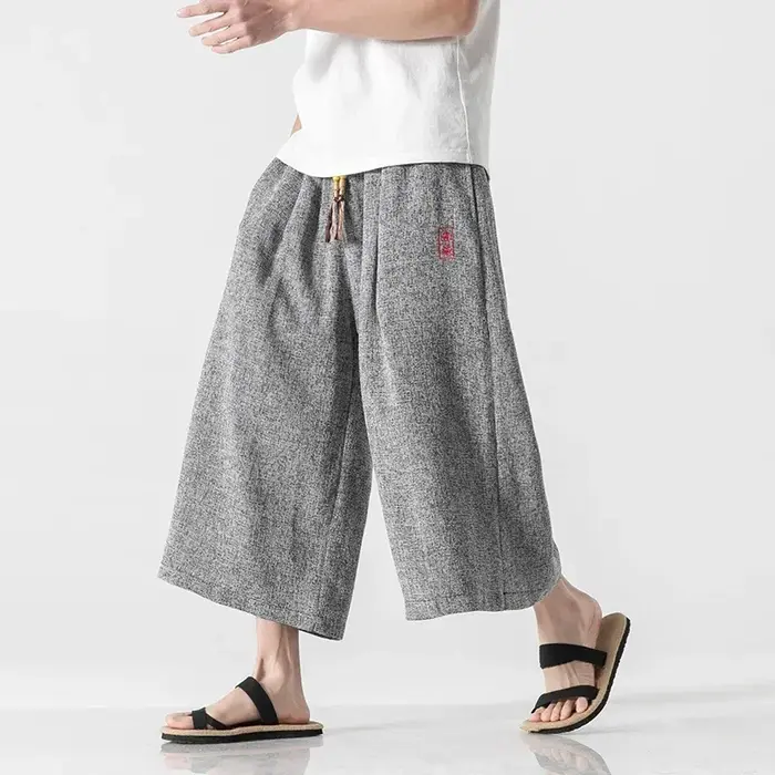 Pantalon Kimono de Style japonais pour hommes, pantalon de bain, samouraï japonais Harajuku, short a